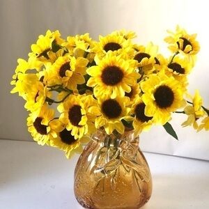 Artificial Sunflower Flower Stems Lot of 20
